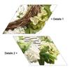 40cm Background Decor Hydrangea Wreath Artificial Front Door Hello
