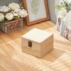 Wooden Storage Box Clamshell Dried Flower Box Retro Jewelry Gift Box  For Home Decor