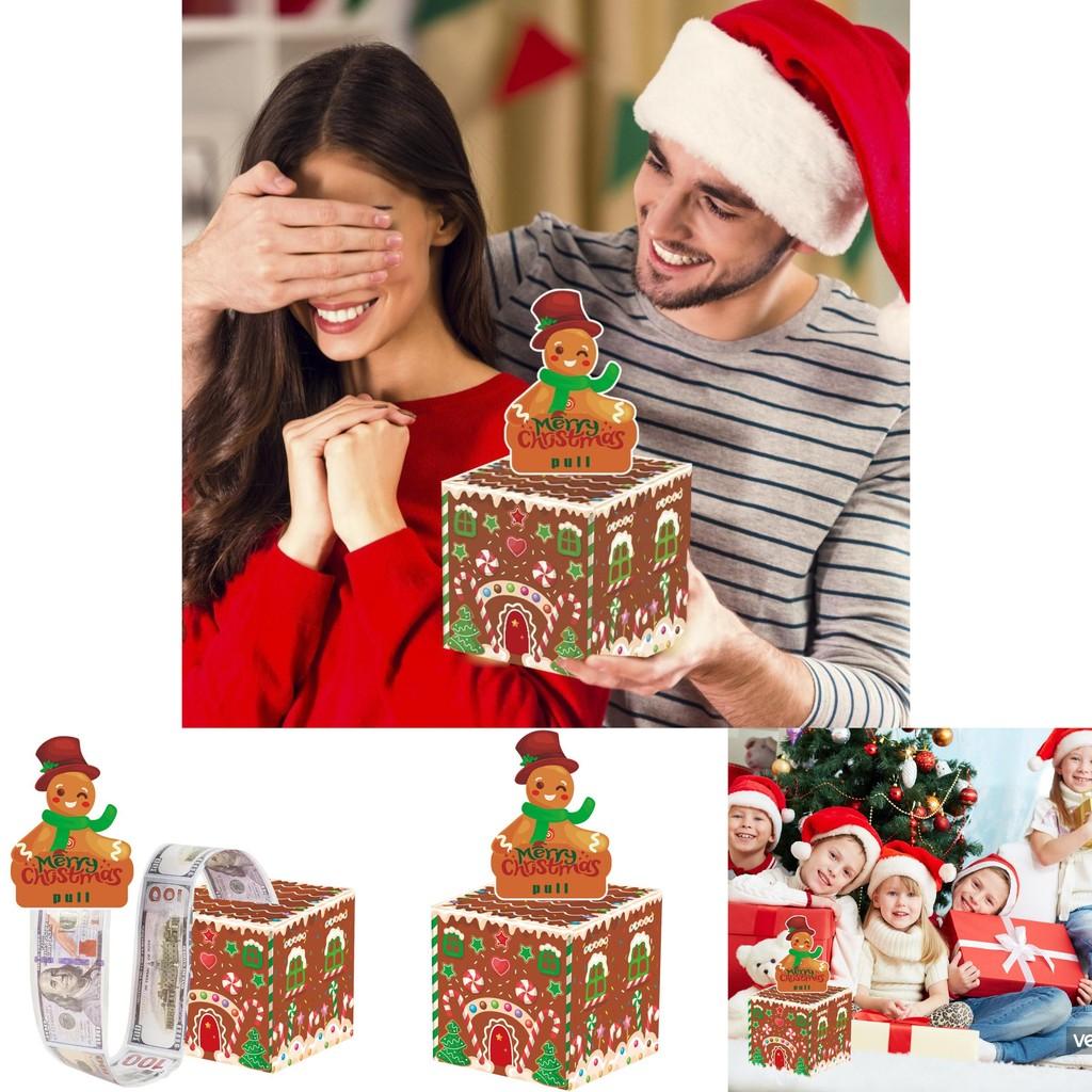 Christmas Candy Gingerbread House Gift Box With Money Envelope For Holiday Celebrations