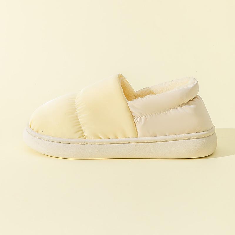 Korean Version of Chinese Cotton Slippers Winter Home Can Be Wrapped with Snow Boots Velvet Non-slip Warm Couple Cotton Shoes
