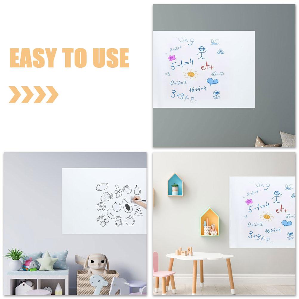 1 set Whiteboard Wall Stickers Dry Erase Reusable Static Cling Sheets Home Office Classroom Kids Drawing Non Damage Removable