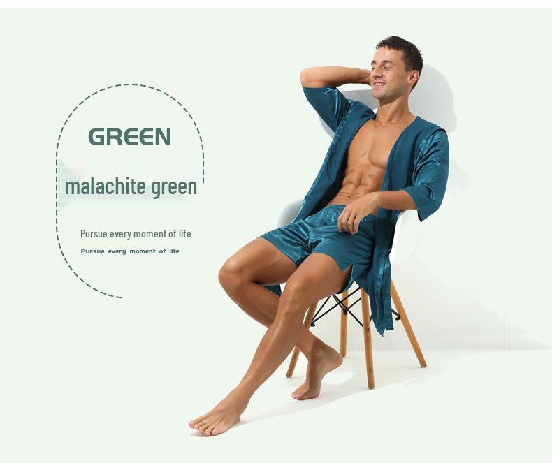 Unisex Lightweight Long-Sleeve Tie-Up Bathrobe - Solid Color Plus Size for Men & Women.