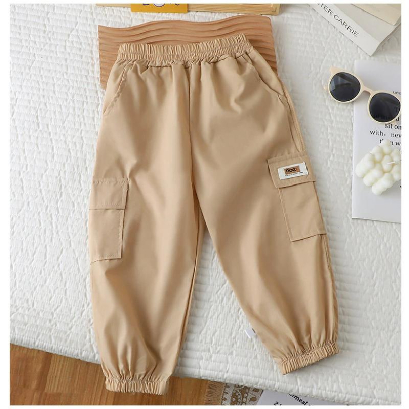 Kids Cargo Pants Autumn Boys Girls Fashion Casual Long Pants Spring New Versatile Trousers Children Sport Sweatpants 1-10 Years 90
