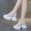 Inner Height-increasing Little White Shoes Women's Autumn and Summer Mesh Breathable Muffin Thick-soled Casual Versatile Shoes