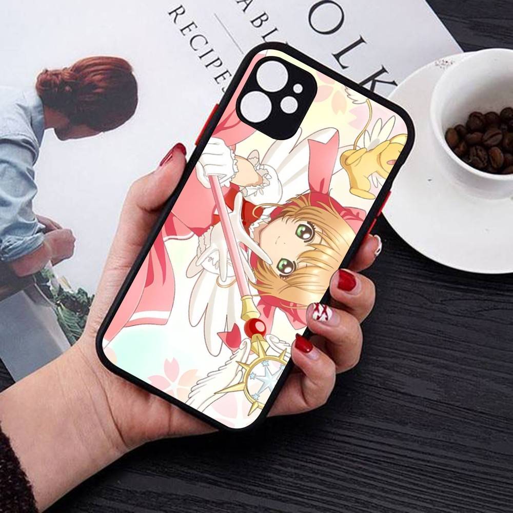 Cartoon CardCaptor Sakura Phone Case For IPhone 14 11 12 13 Mini Pro Max 8 7 Plus X XR XS MAX Translucent Matte Cover