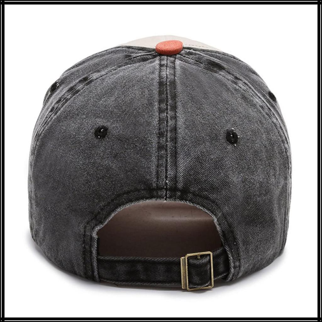 English American CA529 [White Fang] Hat, Letters, Logo, Cap, Casual, Vintage, Distressed, Design, Sports, Men's, Women's, (Black)