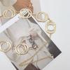 Stylish 2024 Korean Fashion Women's Double Ring Metal Chain Waist Chain Accessory