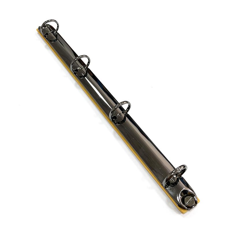 A4 Metal Ring Binder Clips with Bamboo Back Panel 4 Detachable Buckle Loose-leaf Binding Strip for Data Book Album Notebook