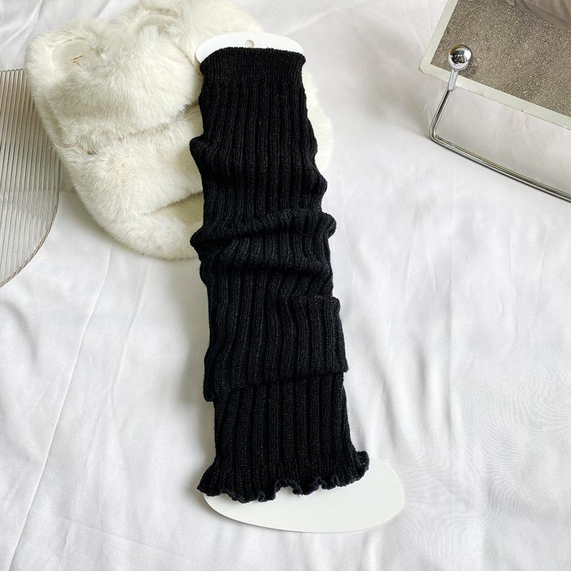 Vertical Strip Knitted Socks To Keep Warm Girls College Wind Knee Pads Long Boots Cover Over The Knee Parent-Child Pile Socks