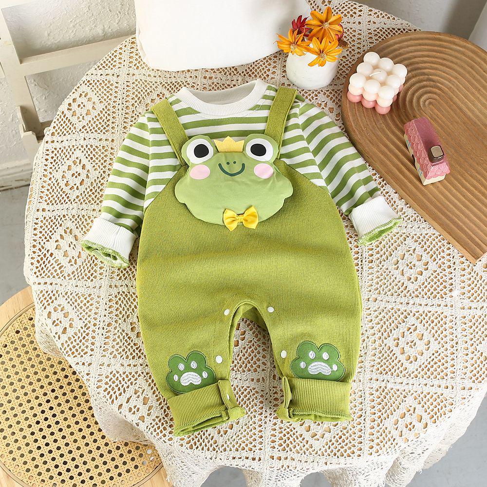 

Очаровательный детский боди: Новорожденный ромпер для весны и осени (0-3 месяца), Стильный костюм-двойка 90 cm