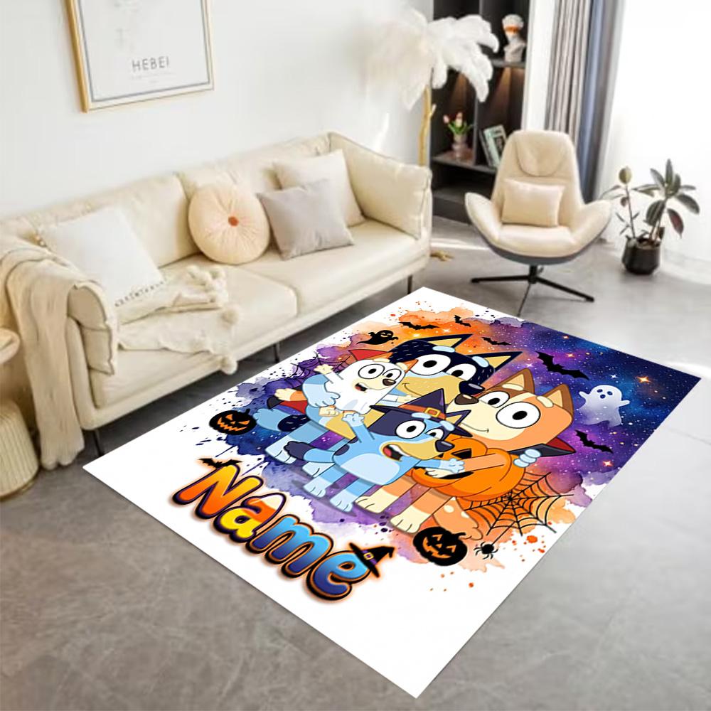 Halloween Friends Celebration Customize Your Name Floor Rug Office Rug Perfect for Dormitory Study Room Dining Room Balcony Anti-slip Rug