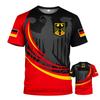 Duitsland Shirt Mannen Vrouwen Voetbalshirt 3D Geprint Voetbal T-shirt Korte Mouw Fan Kleding Sportkleding Casual Zomer Supporter Top