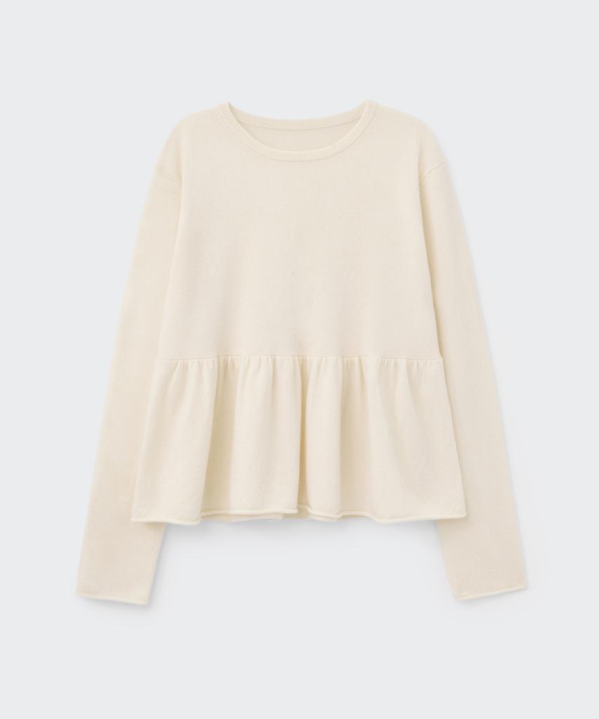 Koseumoseu Flare Cashmere Knit (Ivory)