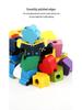 Montessori Toddler Wooden Bear Stacking Rings for Shape Recognition and Concentration Training