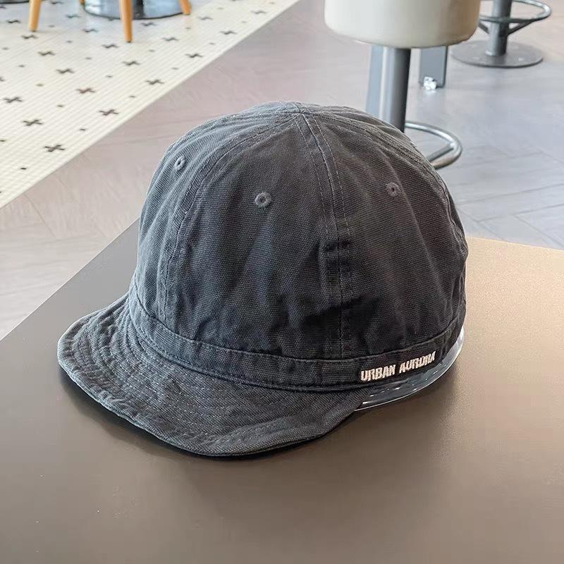 

Vintage short-brimmed peaked cap children spring and summer sunshade sunscreen cap men s tide washed cotton soft top flat edge baseball cap couple M（56-58cm）