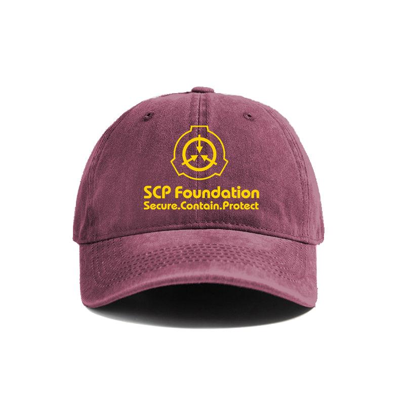 SCP Foundation Bezpečně Udržovat Chránit Baseballová Čepice Opotřebované Klobouky Čepice Unisex Retro Venkovní Letní Nastavitelná SCP Čepice MZ-153