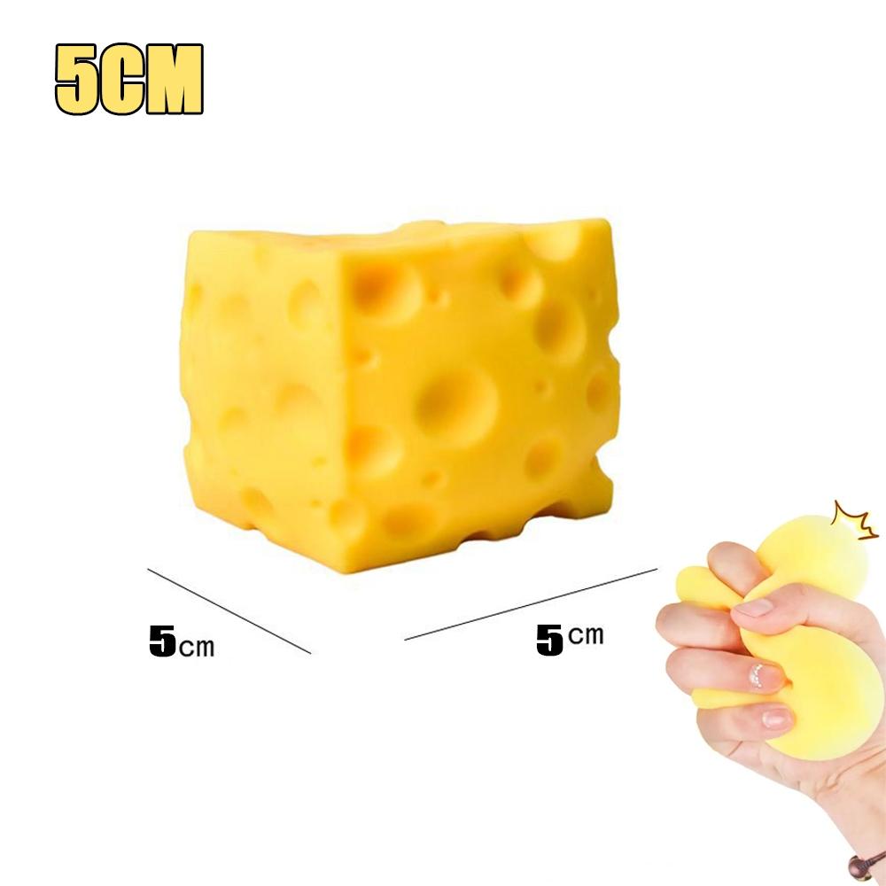 2Pcs Cheese Squishy Toy Simulation Cheese Squeeze Toy Soft Cute Decompressing Pinching Cheese Sticky Slow Rebound for Adults Toy 1PC