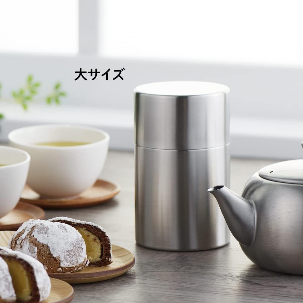 Castle Enterprise Yoshikawa Tee Edelstahl Geschenkverpackung verfügbar Japanischer Caddy, Midori, Stahl, Klein,