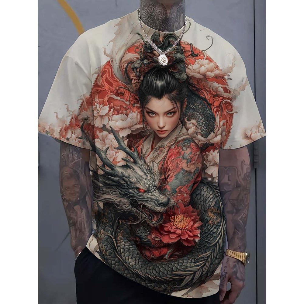 Cartoon Sexy Girl Pattern Men's T-shirt