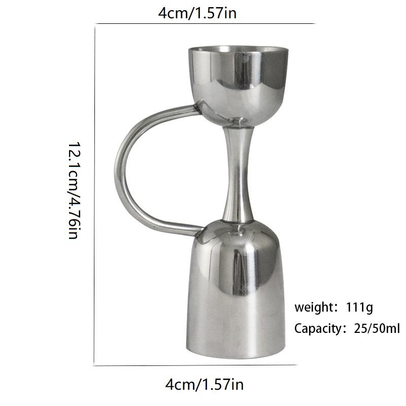 304 Stainless Steel Measuring Cup With Handle Steel Cocktail Jiggers Wine Dispenser Bartender Tools Bar Accessories