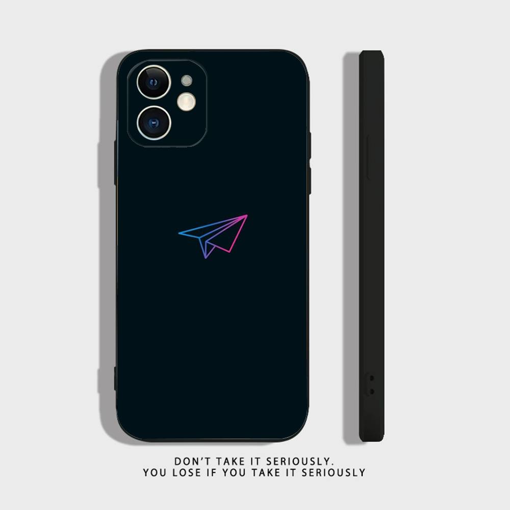 Premium Airplane Pattern Phone Case For iPhone 16,15,14,13,12,11,Pro,X,XS,Max,XR,Plus,Mini Soft Silicone Black Shockproof TPU