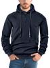 Men's New Solid Color Hooded Pullover Sweatshirt, Loose Fit Trendy Long Sleeve Casual Sports Hoodie for Spring and Autumn