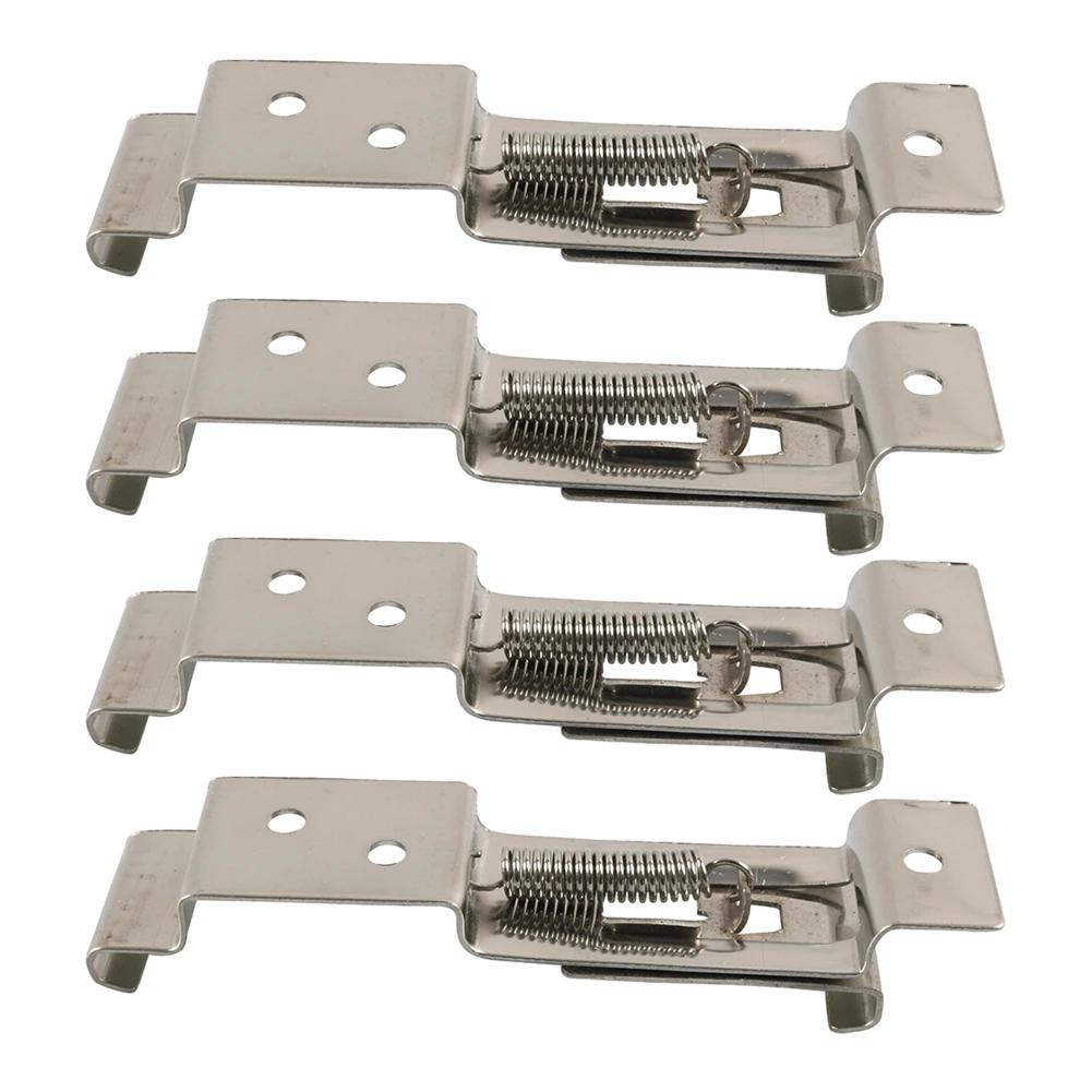 

4Pcs Car License Plate Spring Loaded Stainless Steel Cars Frame Holder Clamps For European Style US Standard AU Style China Mainland
