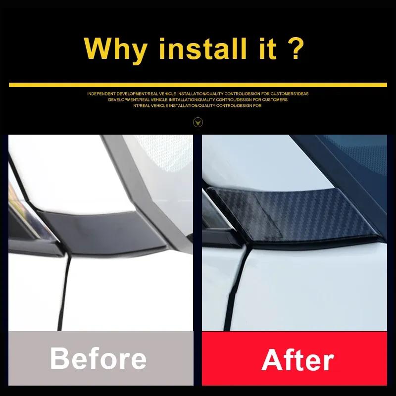 Car Outside Decoration A Pillar A Column Cover  Trim Frame Sticker Exterior Accessories For Toyota RAV4 XA50 -  2024