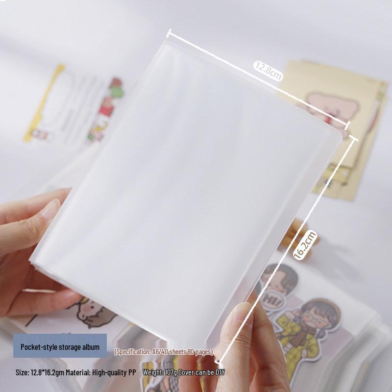 A6 Planner Sticker & Memo Holder Album - Large Capacity Organizer for Cards, Tickets, Invoices, & Illustrations.