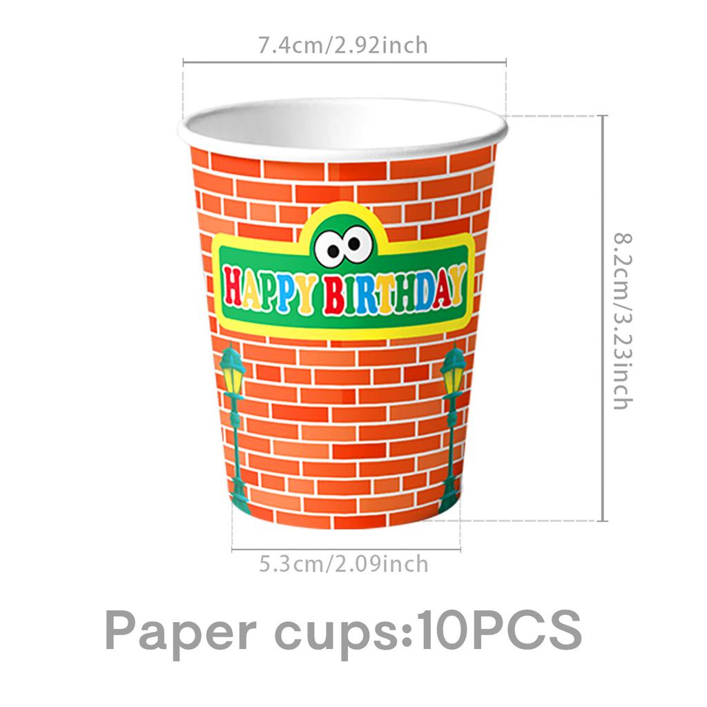 Custom Sesame Street Themed Party Supplies Birthday Decoration Sesame Street Tableware Party Atmosphere Arrangement Banner Props