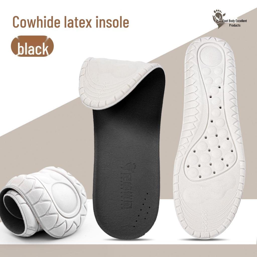 Footprint Prémiové kožené stélky z latexu: Tlumení nárazů, Deodorant, Super měkké, Proti únavě, Odvádějící pot pro sport.