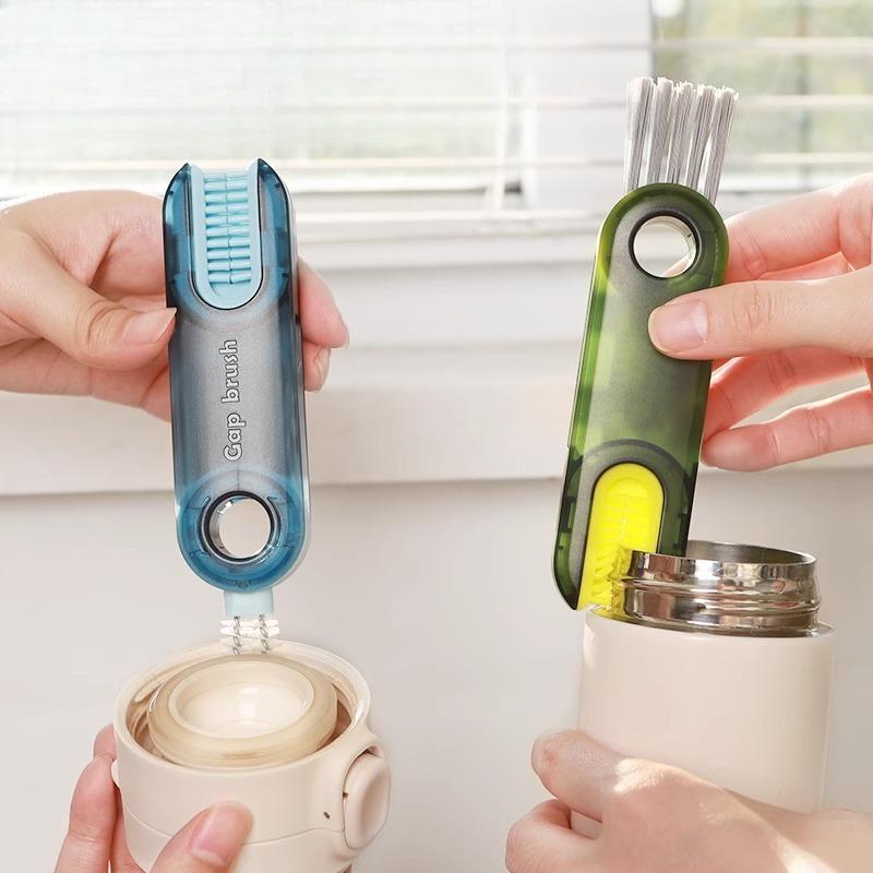 3-In-1 Cup Brush Artifact, Thermos Bottle Lid Cleaning Brush, U-Shaped Groove Gap Cleaning Brush