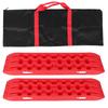 Red Recovery Board Sand Mud Snow Tracks Tire Ladder with Storage Bag Fit for Off Road Vehicle