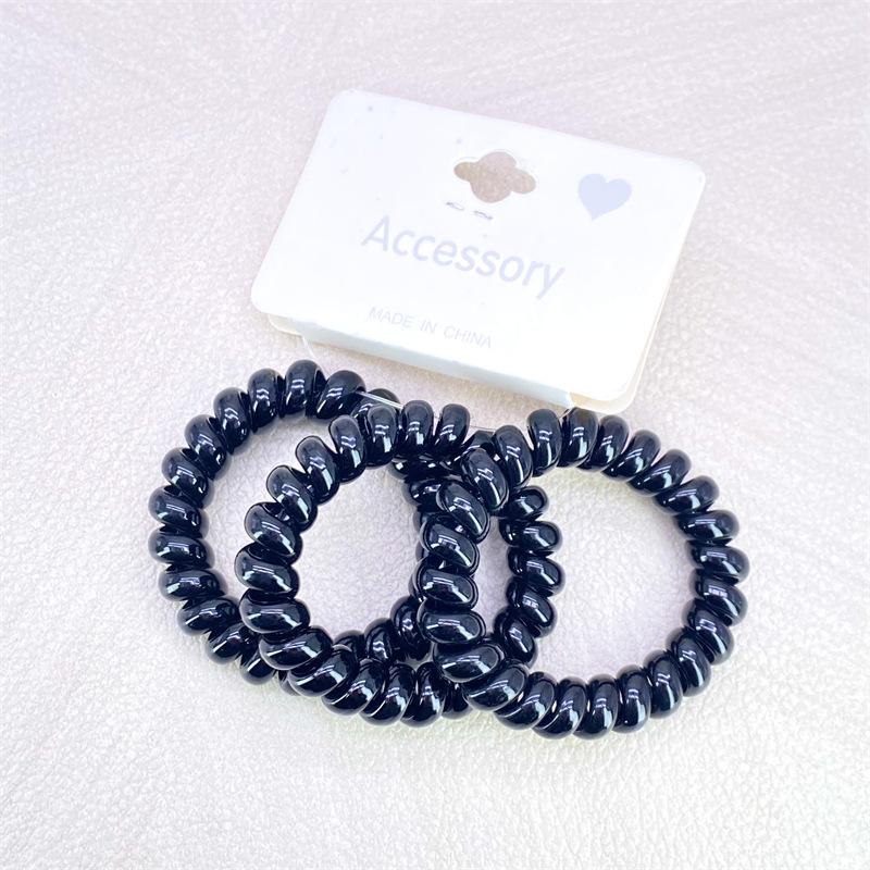 Black Phone Line, Hair Band For Girls, Basic Hair Tie, Rubber Band, Exquisite Card Hair Accessories