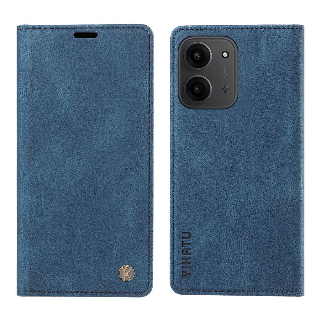 For Xiaomi Redmi 15C 4G (173 mm) Lærdeksel YIKATU YK-004 Hudfølelse Lommebok Telefondeksler