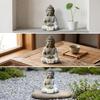 Garden Ornament with Mosaic Finish Meditative Style Mini Buddha Statue Stone
