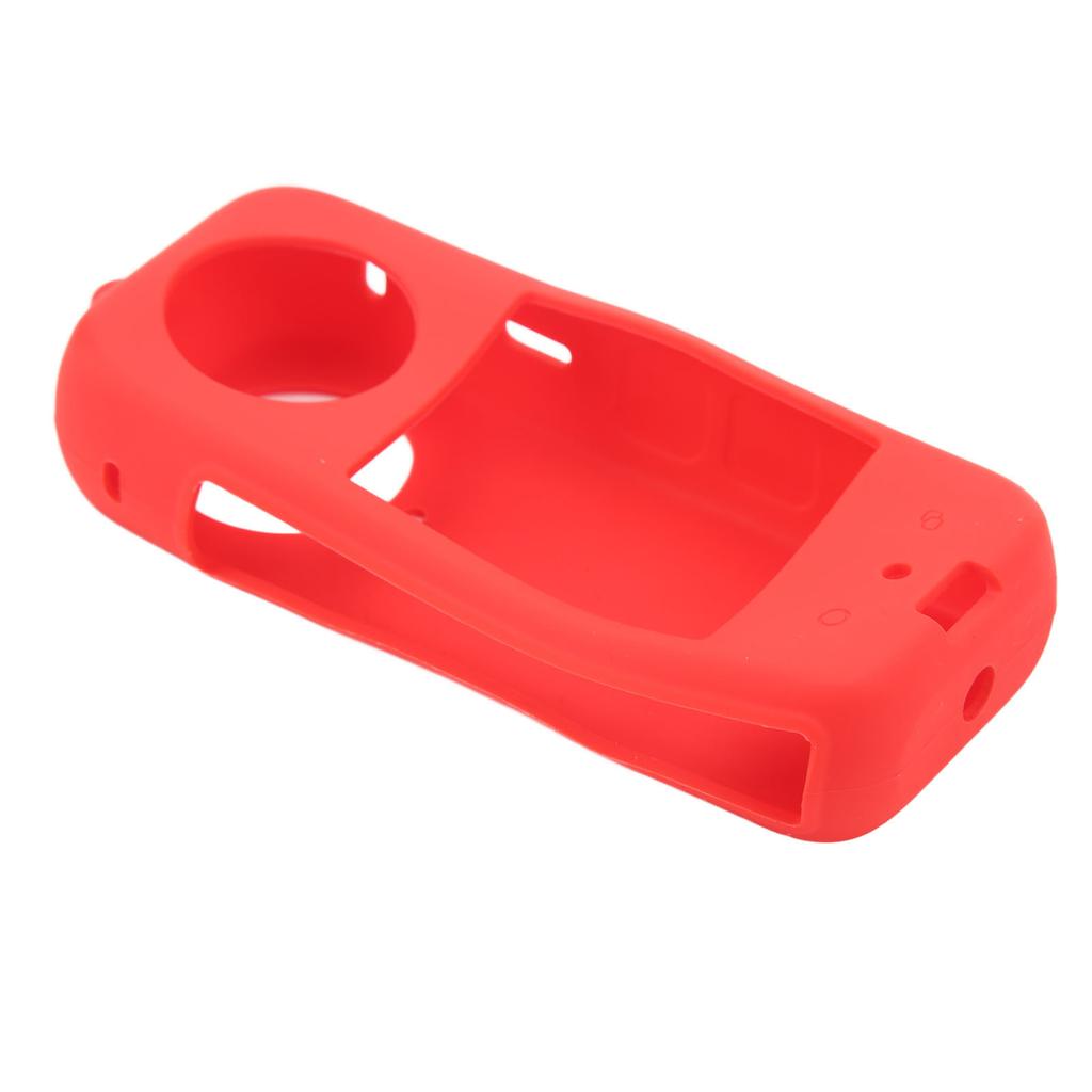 Panoramic Camera Protective Cover Silicone Anti Fall with Hand Strap Camera Body Lens Protector for Insta360 X3 Red