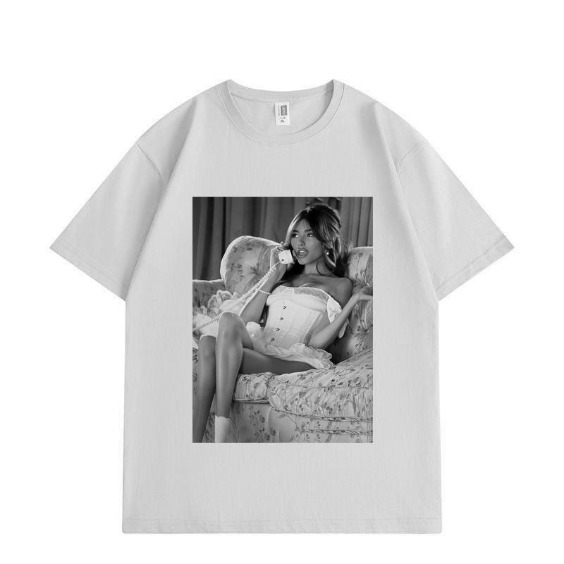 Singer Madison Beer Graphic T Shirts Men Women Clothing Fashion Aesthetic T-shirts Summer Casual Loose Cotton T-shirt