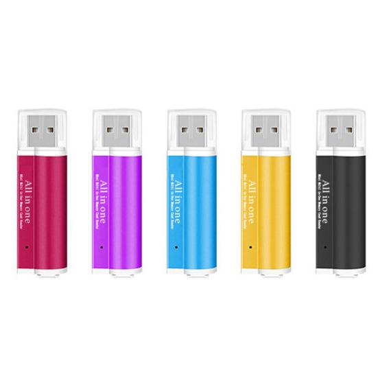 4 in 1 Mini Portable USB TF/MS/M2 Card Reader Adapter for Computer