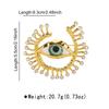 Peculiar Personality Design Blue Eye Brooch, High-end Luxury Diamond-encrusted Clothing Accessories Pin