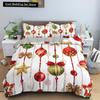 Merry Christmas King Queen Duvet Cover XMAS Bedding Set for Kid Santa Claus Quilt Cover Cartoon 2/3pcs Polyester Comforter Cover