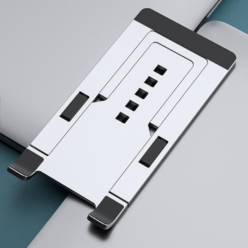 Adjustable Aluminum Folding Stand With Slip proof Silicone Pad For Smartphones Tablets 4-12Inch Easy Viewing