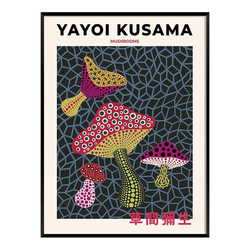 Japanese Minimalist Aesthetic Wall Art Yayoi Kusama Abstract HD Oil On Canvas Posters and Prints Home Bedroom Decoration Gifts