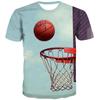 Basketball Sports T-shirt 3D Print Playground Outdoor Round Neck T Shirts Daily Casual Fashion Hobbies Cool Pattern Tee Tops