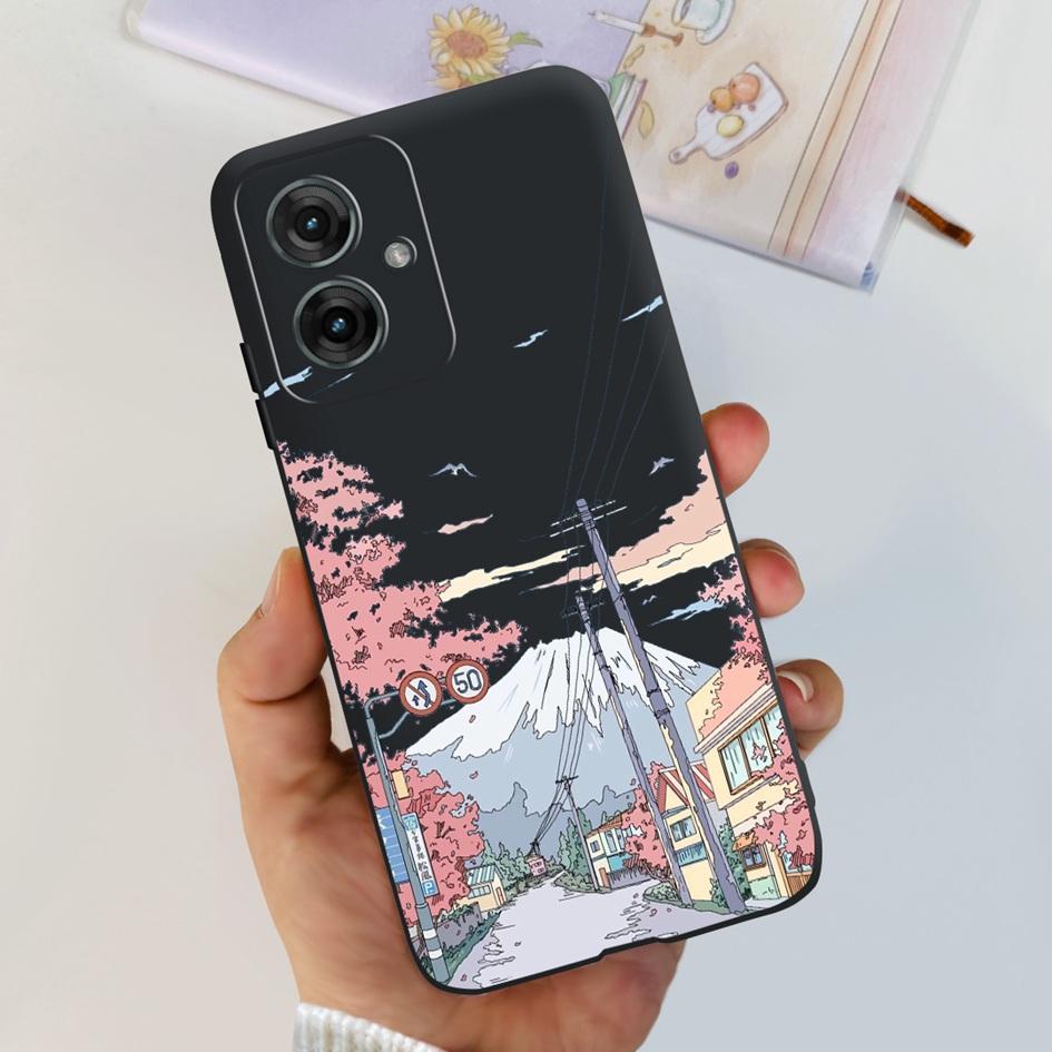 For Motorola Moto G55 5G Case Black TPU Soft Silicone Funda Shockproof Cover For Moto G55 2024 Phone Cover G 55 Protective Shell
