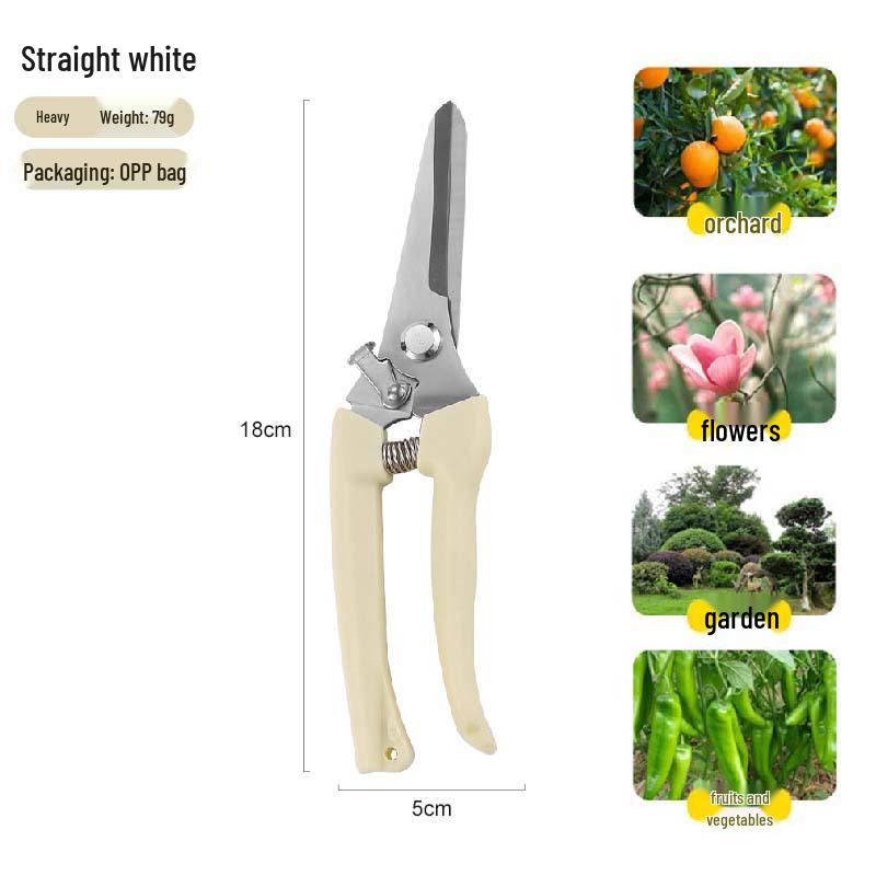 Strapazierfähige Gartenschere aus Edelstahl - Multifunktionale Gartenschere zum Schneiden von Blumen und Ernten von Obst