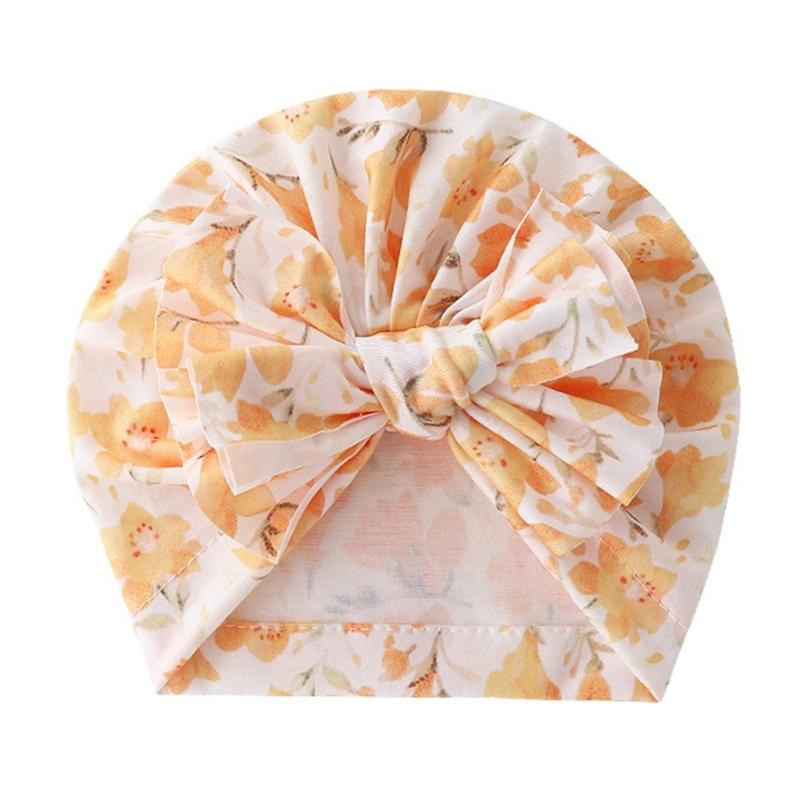 

Baby Hat Unisex Newborn Muslin-Hat Big Bowknot Brimless Hat Infant Windproof Headwear Newborn Hat Spring Warm Headdress