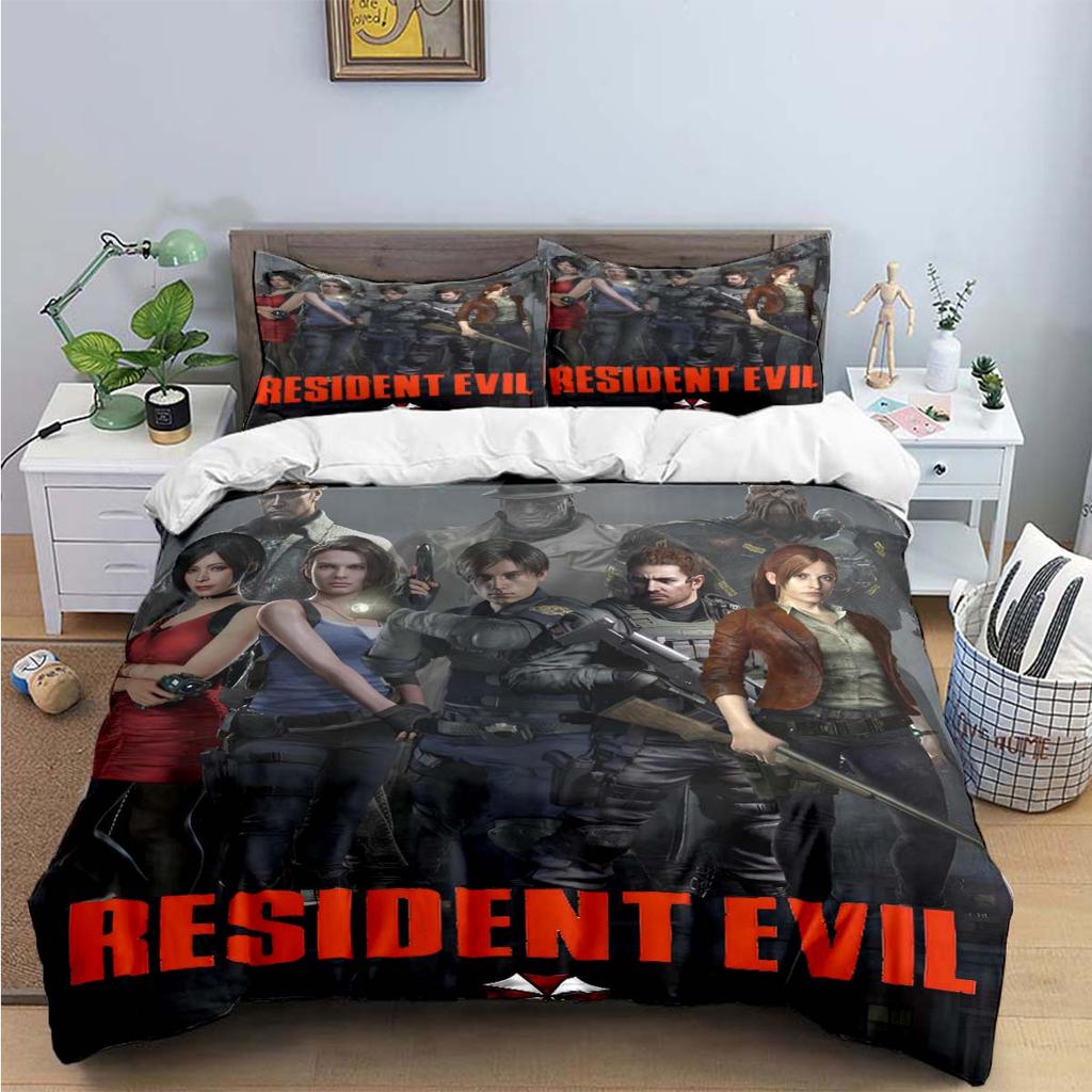 Fashion 3D Movie R-Resident Evil Print Bedding Sets Bed Supplies Set Duvet Cover Bed Comforter Set Bedding Set Luxury Gift