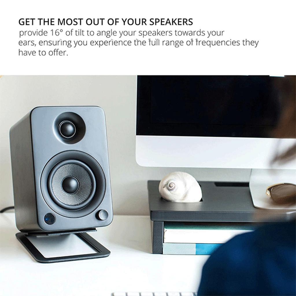 2Pcs Desktop Lautsprecher Steht Monitor Computer Lautsprecher Halterung Halter Metall Lautsprecher Unterstützung Basis Lautsprecher Zubehör