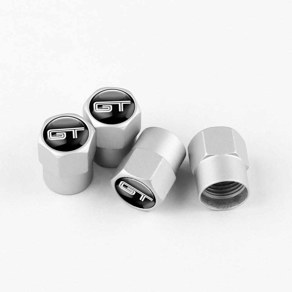 4pcs GT Badges Car Styling Wheel Tire Valve Stem Cap For BMW Mercedes Benz Ford Renault Kia Peugeot Volvo Honda Volkswagen Skoda